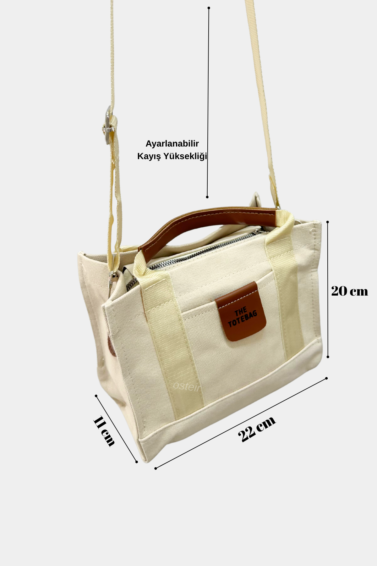 Kadın Mini Kanvas Tote Bag Omuz ve El Çantası