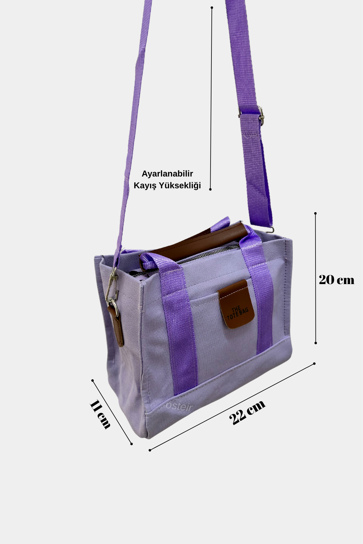 Kadın Mini Kanvas Tote Bag Omuz ve El Çantası