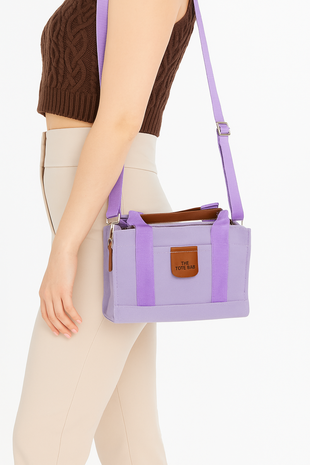 Kadın Mini Kanvas Tote Bag Omuz ve El Çantası
